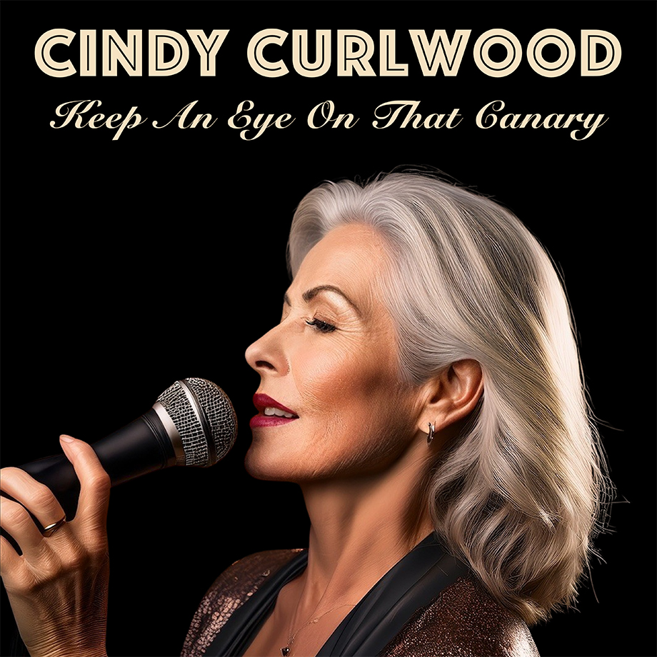 Cover of the album with Cindy Curlwood in profile singing into a microphone