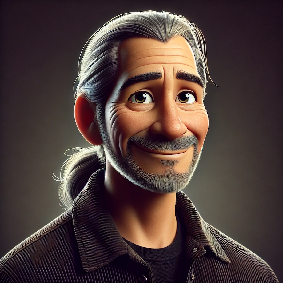 A cartoon portrait of John Norgaard